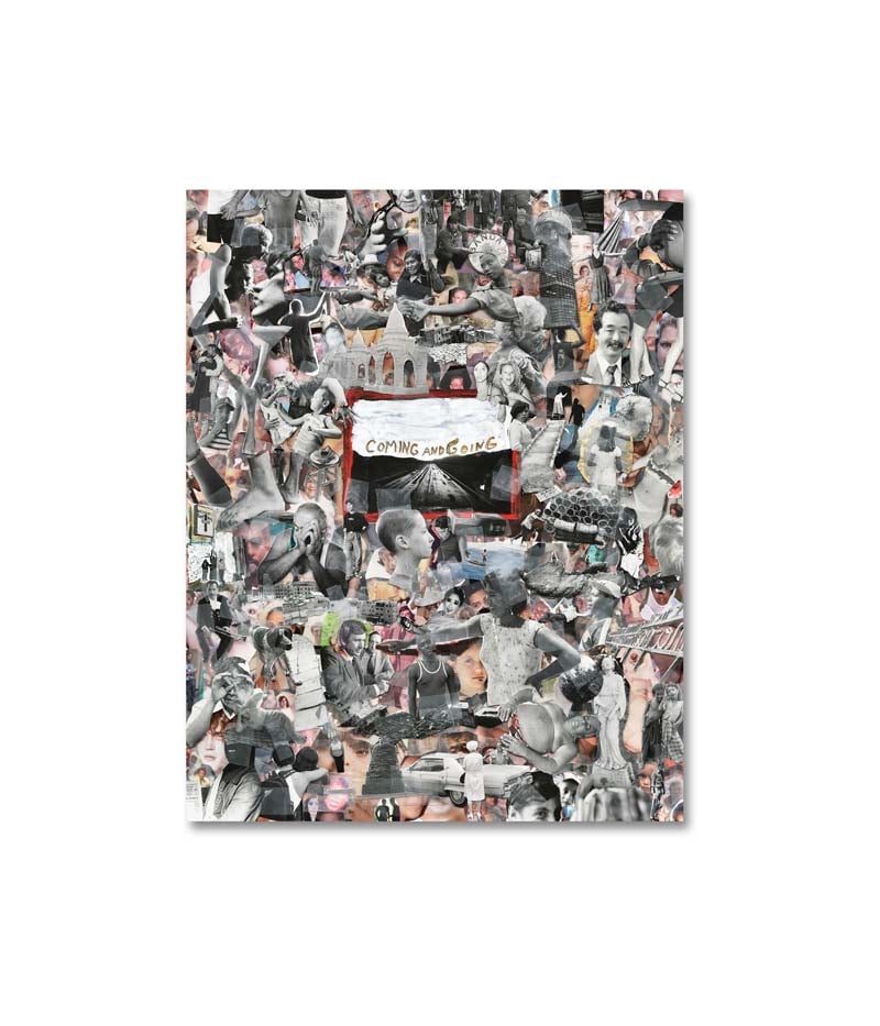 Coming and Going photobook cover by Jim Goldberg - collage of many faces and people