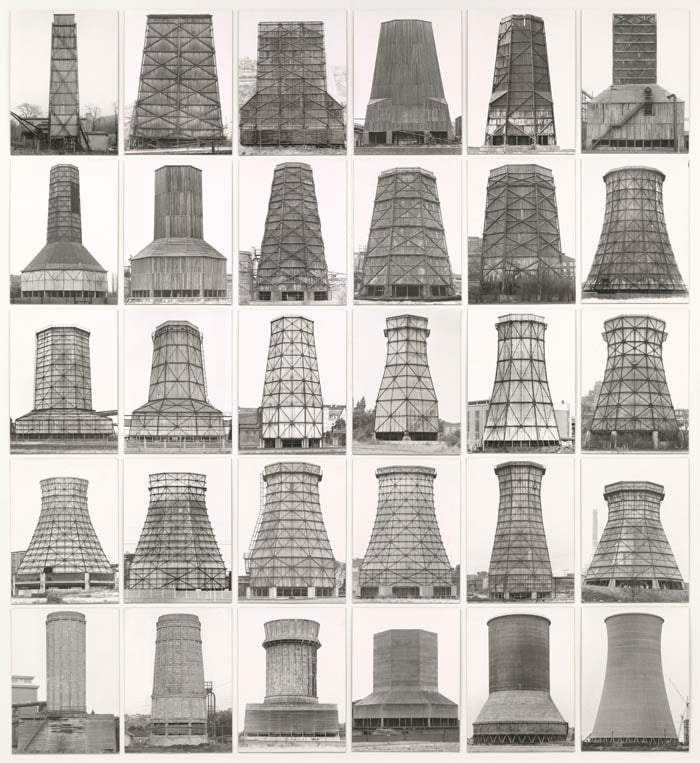 Berndt and Hilla Becher - photo grid showing industrial structures