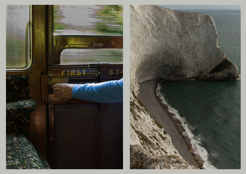 Train Door and Cliff Top © Peter Bushby
